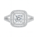 Moissanite Diamond Ring  - Brilliant Shape -  خاتم الماس موزنايت
