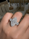 Marquise-cut  Moissanite diamond ring -5.75 carat - خاتم الماس موزنايت