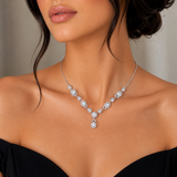 flower Moissanite Diamond  Necklace | قلادة الماس الموزنايت
