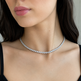 Moissanite Diamond Tennis Necklace | 4mm |  قلادة الماس الموزنايت تنس