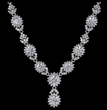 flower Moissanite Diamond  Necklace | قلادة الماس الموزنايت