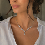 flower Moissanite Diamond  Necklace | قلادة الماس الموزنايت