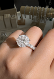 brilliant  -cut Moissanite diamond ring -9.40  carat - خاتم الماس موزنايت