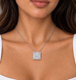 Moissanite diamond necklace -Flawless -   قلادة الماس الموزنايت