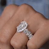 5 carat  Moissanite Diamond Ring - pear shape  -  خاتم الماس موزنايت