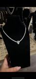 ( Pear + tennis ) Moissanite Diamond  Necklace |   قلادة الماس الموزنايت