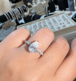 Pear 3CT Moissanite Diamond Ring - خاتم الماس موزنايت