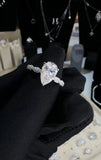 Pear 3CT Moissanite Diamond Ring - خاتم الماس موزنايت