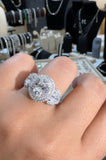 Three Hola 4ct Moissanite Diamond Ring - خاتم الماس موزنايت