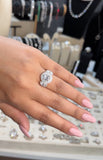 Three Hola 4ct Moissanite Diamond Ring - خاتم الماس موزنايت