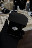Three Hola 4ct Moissanite Diamond Ring - خاتم الماس موزنايت