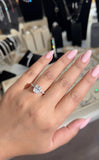 Oval  3ct Moissanite Diamond Ring - خاتم الماس موزنايت