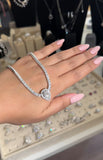 ( Pear + tennis ) Moissanite Diamond  Necklace |   قلادة الماس الموزنايت
