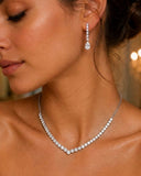 Moissanite Diamond Tennis Necklace | مُتدرج في المقاس لحب الألماس |  قلادة الماس الموزنايت تنس