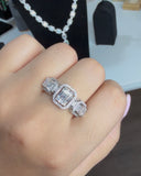 Emerald shape Moissanite Diamond Set -  طقم الماس موزنايت