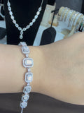 Emerald shape Moissanite Diamond Set -  طقم الماس موزنايت