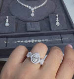 Pear shape Moissanite Diamond Set - طقم الماس موزنايت