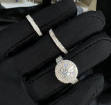 Prestige Moissanite Diamond Ring - خاتم الماس موزنايت - ثلاث قطع