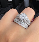 Majestic Moissanite Diamond Ring - خاتم الماس موزنايت - قطعتين