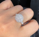 flower Moissanite Diamond Ring - خاتم الماس موزنايت