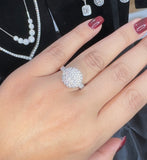 flower Moissanite Diamond Ring - خاتم الماس موزنايت