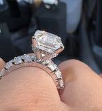 5 ct - Emerald Shape |  Moissanite Diamond Ring - خاتم الماس موزنايت