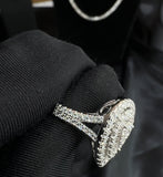 Pear Shape 3 layers  |  Moissanite Diamond Ring - خاتم الماس موزنايت