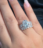 13.1 carat | Oval Moissanite Diamond Ring - خاتم الماس موزنايت - قطعتين