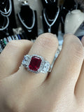 Ruby and  moissanite Diamond - ياقوت أحمر و الماس موزنايت