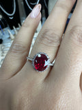 Ruby and  moissanite Diamond - ياقوت أحمر و الماس موزنايت