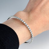 10 carat | Tennis Bangel Moissanite Bracelet  | 4mm | ( سحابات تنس ) الماس  الموزنايت  0.3 قراط - تنس