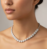 Brilliant shape Moissanite Diamond  Necklace |   قلادة الماس الموزنايت