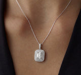 Moissanite diamond necklace -   قلادة الماس الموزنايت