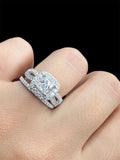 Moissanite Diamond Ring - خاتم الماس موزنايت - توينز قطعتين