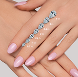 Pear & Diamonds Engagement Ring - خاتم الماس موزنايت 4 قراط