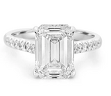 2CT Emerald Shape Moissanite Diamond Ring -  خاتم الماس موزنايت