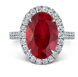 Ruby and  moissanite Diamond - ياقوت أحمر و الماس موزنايت