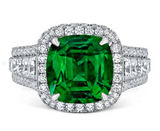 Emerald and  Moissanite Diamond - زمرد أخضر والماس موزنايت
