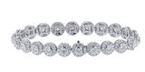 lady Moissanite Diamond Bracelet  - اسوارة الماس الموزنايت