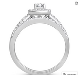 Moissanite Diamond Ring - خاتم الماس موزنايت - توينز قطعتين