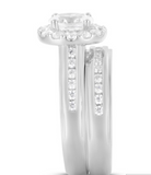 Oval Moissanite Diamond Ring - خاتم الماس موزنايت - توينز قطعتين