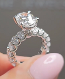 13.1 carat | Oval Moissanite Diamond Ring - خاتم الماس موزنايت - قطعتين