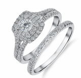 Wedding Moissanite Diamond Ring - خاتم الماس موزنايت - توينز قطعتين