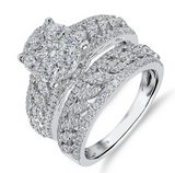 Majestic Moissanite Diamond Ring - خاتم الماس موزنايت - قطعتين