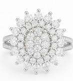 Flowers |  Moissanite Diamond Ring - خاتم الماس موزنايت
