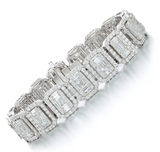Queen  Moissanite Diamond Bracelet  - اسوارة الماس الموزنايت