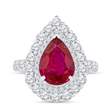Ruby and moissanite Diamond - ياقوت أحمر و الماس موزنايت