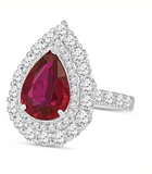 Ruby and moissanite Diamond - ياقوت أحمر و الماس موزنايت