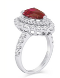 Ruby and moissanite Diamond - ياقوت أحمر و الماس موزنايت