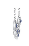 sapphire and  moissanite Diamond Necklace  -   عقد -  ياقوت أزرق و الماس موزنايت